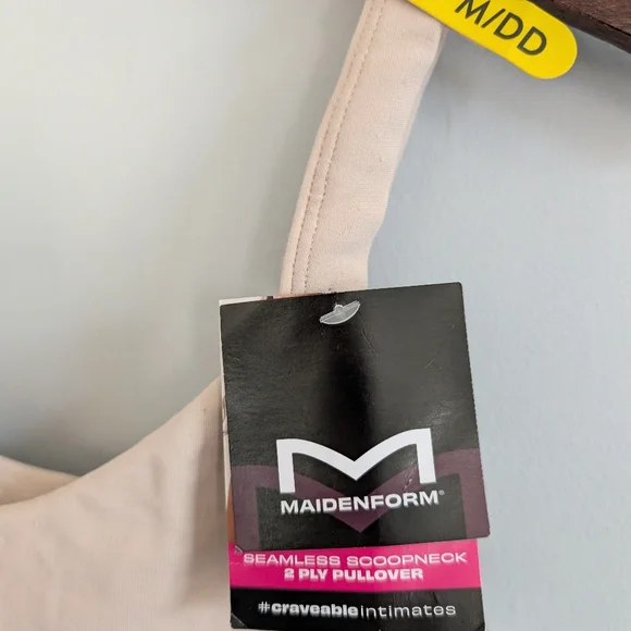 NEW Women's Maidenform Medium DD Bra Nude Seamless Scoopneck - Picture 2 of 4